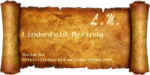 Lindenfeld Melinda névjegykártya
